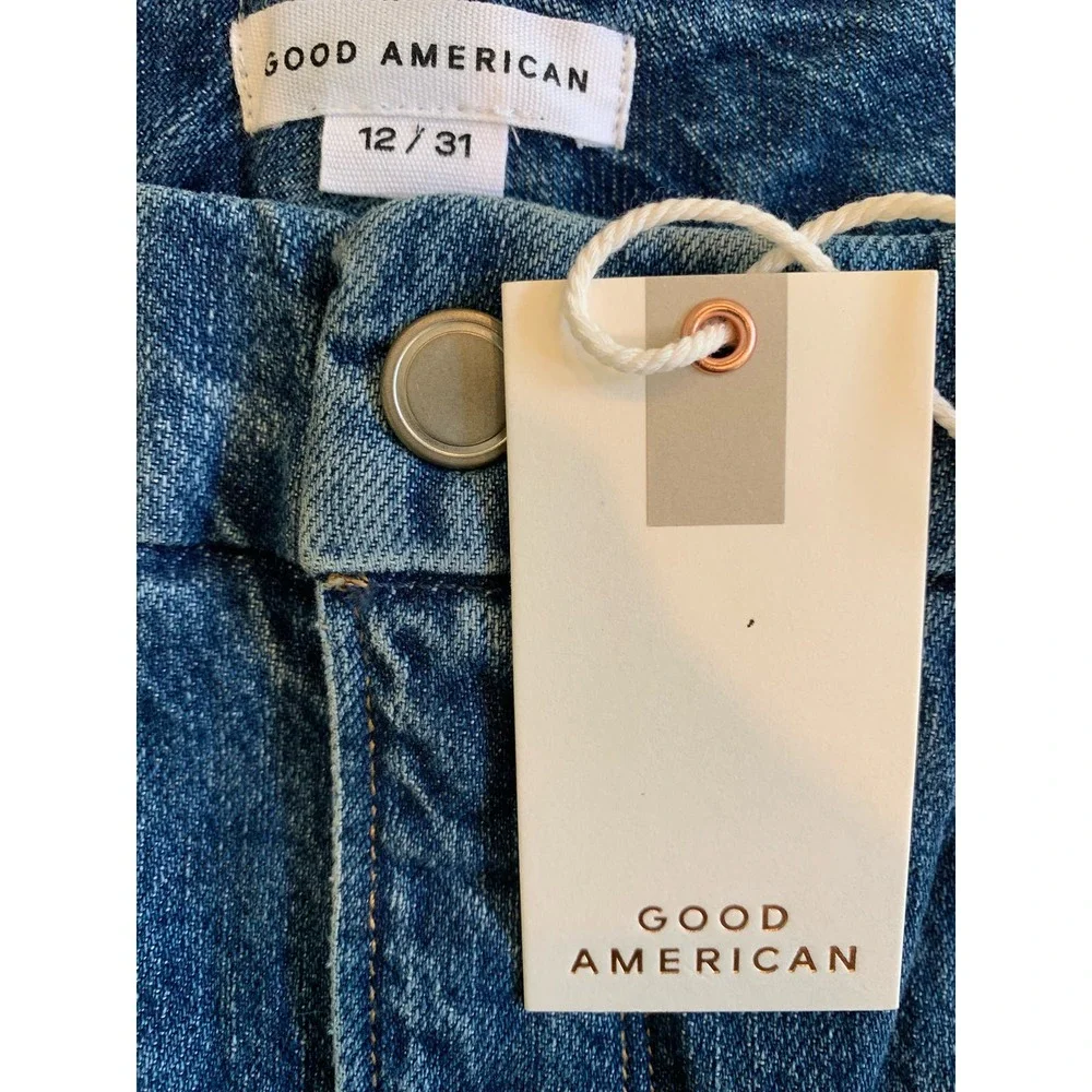 Good American - Good Classic Raw Hem Jeans - Size 12 *NEW* - Picture 7 of 10